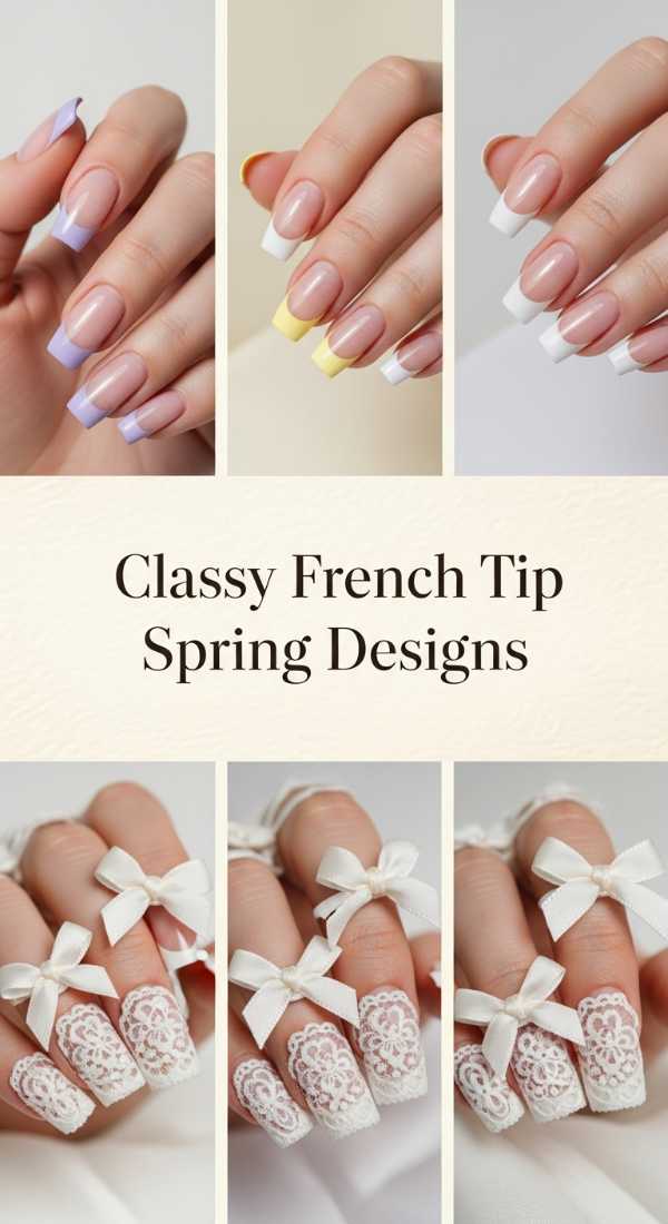 Classy French Tip Spring Designs 69ef3ac8d3954