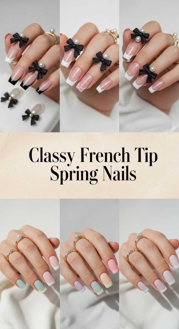 Classy French Tip Spring Nails 69f2495db1ad5