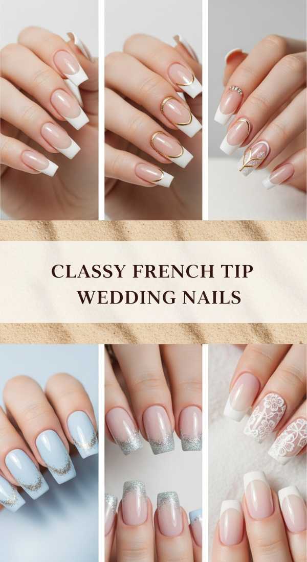 Classy French Tip Wedding Nails 69e757b323fbf