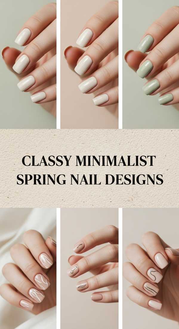 Classy Minimalist Spring Nail Designs