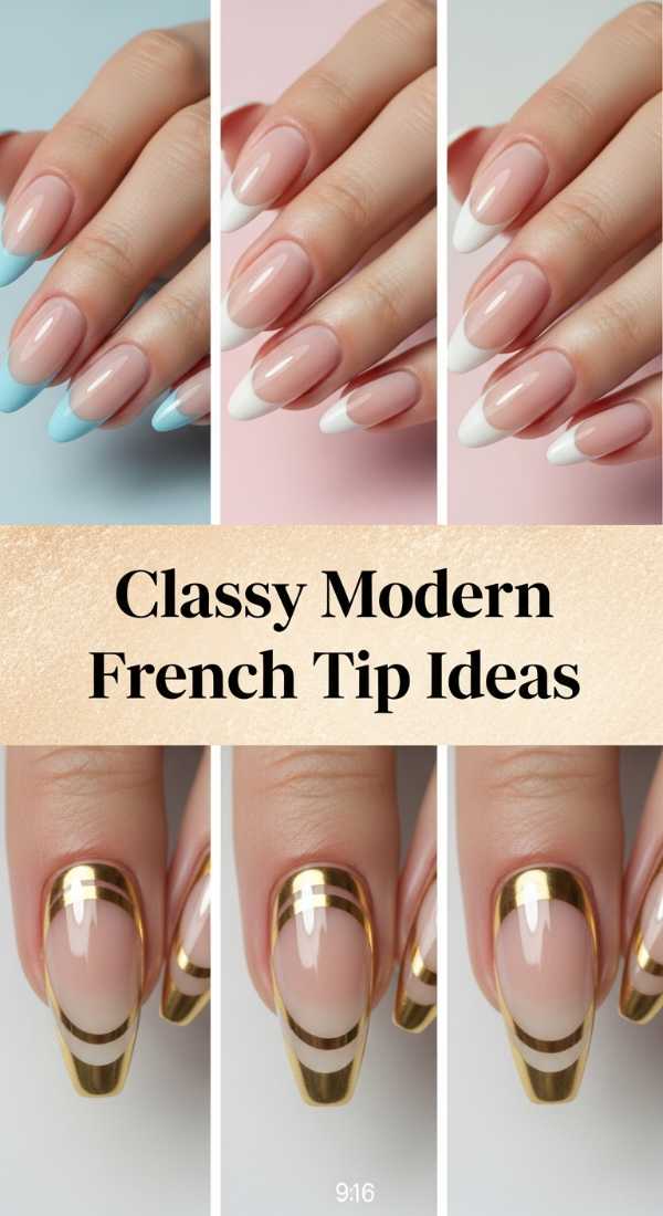 Classy Modern French Tip Ideas