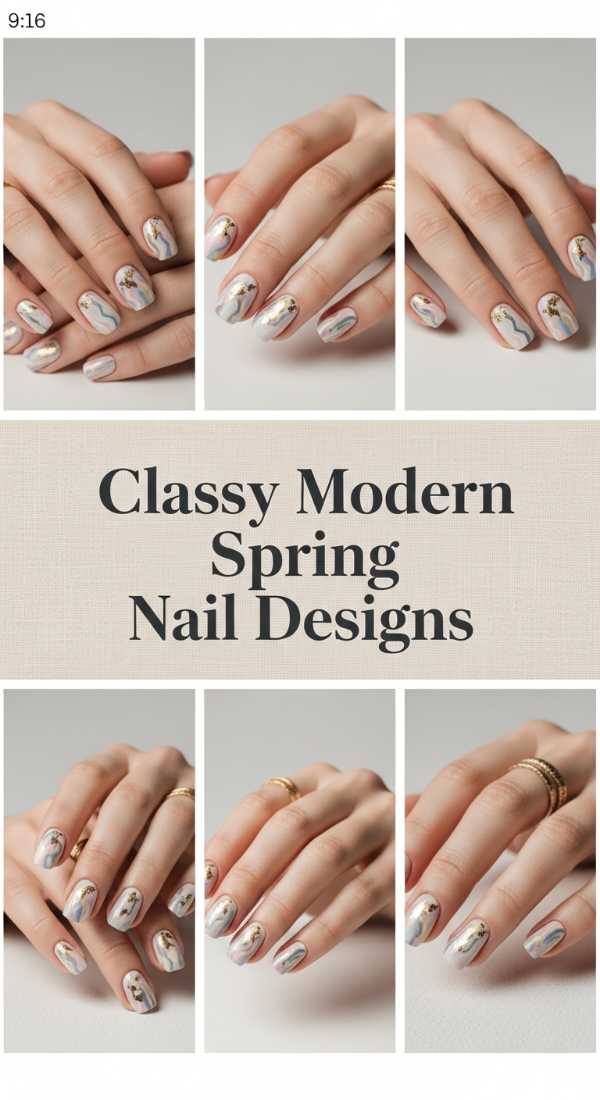 Classy Modern Spring Nail Designs