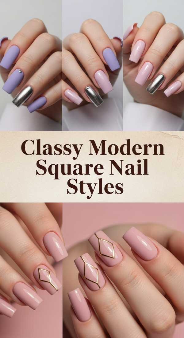 Classy Modern Square Nail Styles 69e5f3e814c74