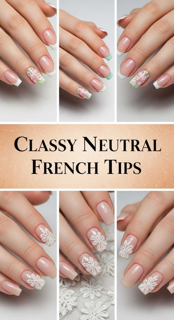 Classy Neutral French Tips 69e9ccfcbf458