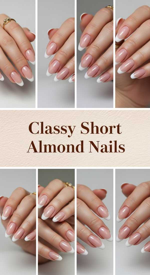 Classy Short Almond Nails