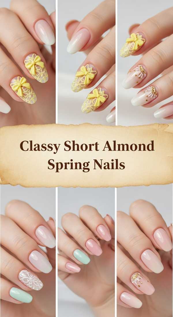 Classy Short Almond Spring Nails 69e5f3daae722