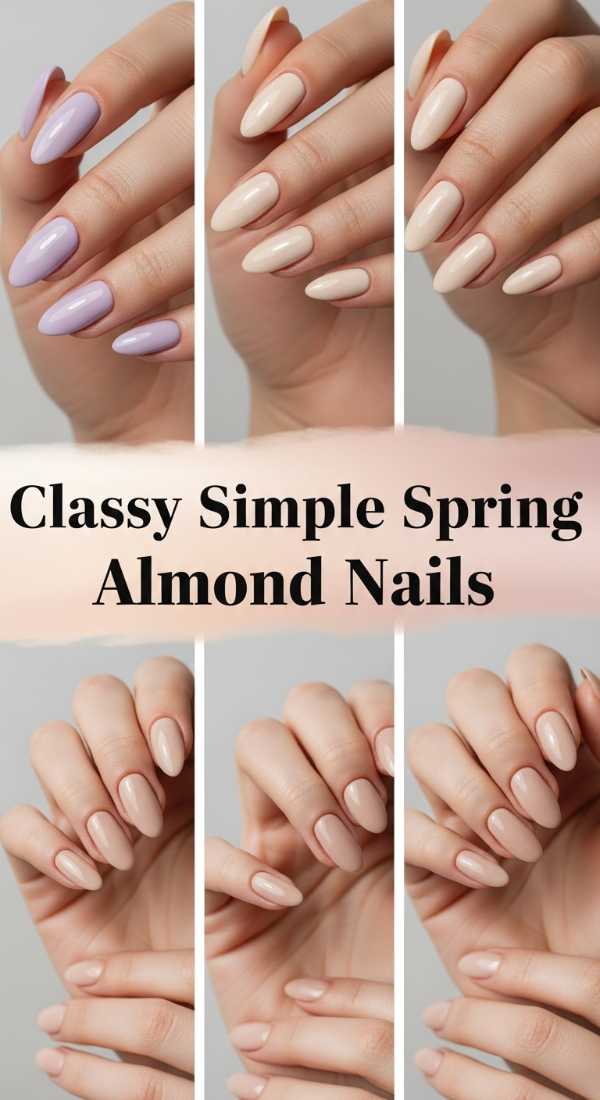Classy Simple Spring Almond Nails 69e5f3e96ce63