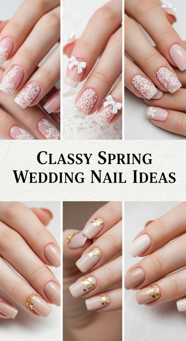 Classy Spring Wedding Nail Ideas 69ef3c7032ac4