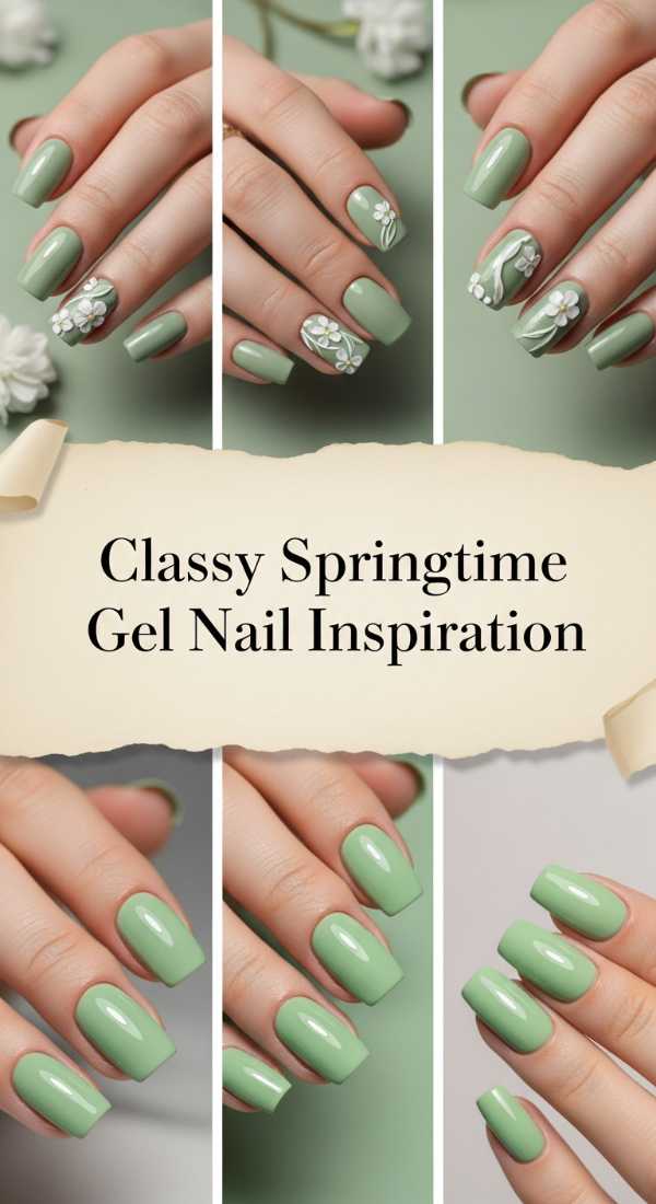 Classy Springtime Gel Nail Inspiration 69e905b66d159