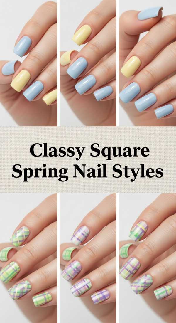 Classy Square Spring Nail Styles 69de4583abe37