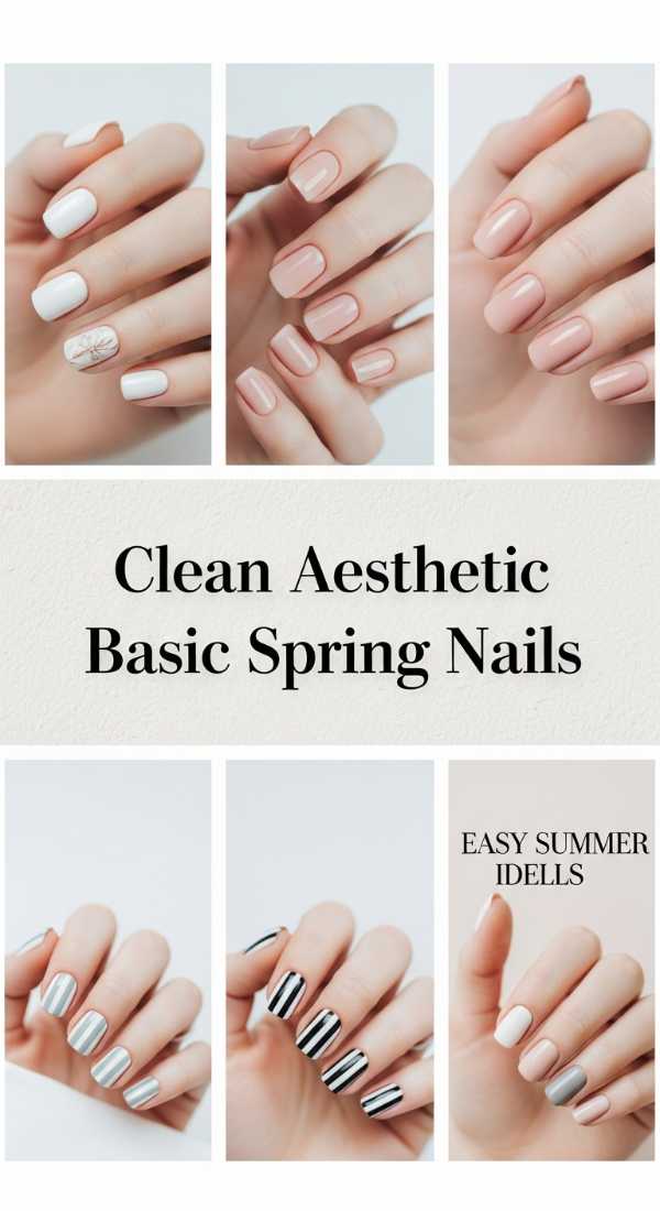 Clean Aesthetic Basic Spring Nails 69f2494e8c8ff