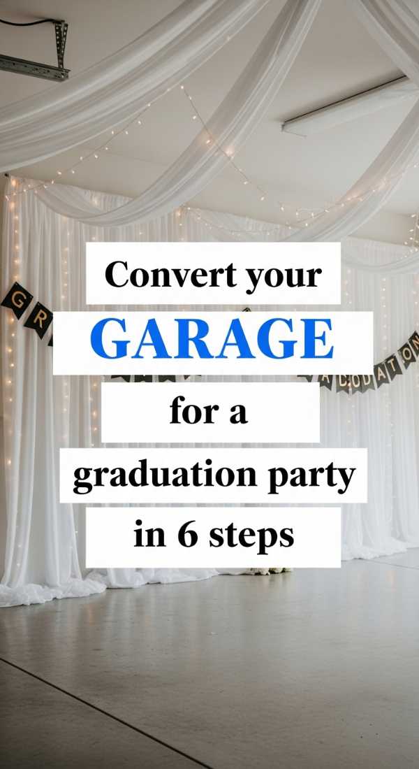 Convert Your Garage For A Graduation Party In 6 Steps 69e60f5024aba