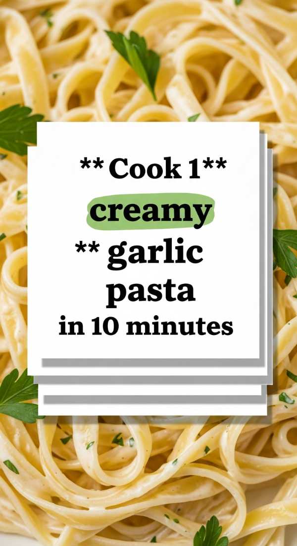 Cook 1 Creamy Garlic Pasta In 10 Minutes 69f19703c4c9b