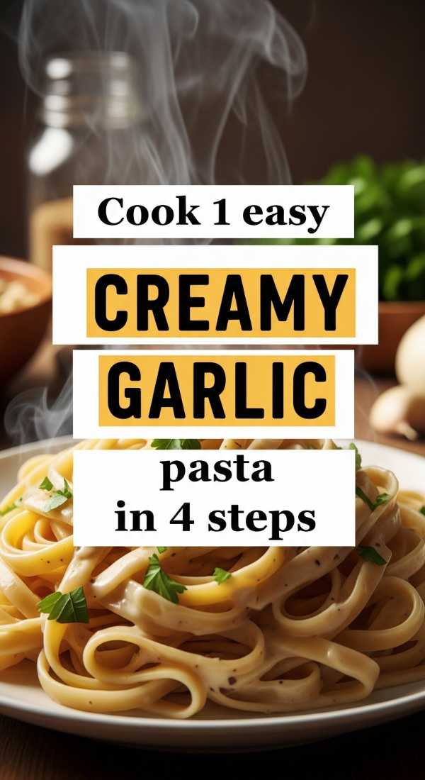 Cook 1 Easy Creamy Garlic Pasta In 4 Steps 69e21f0519228