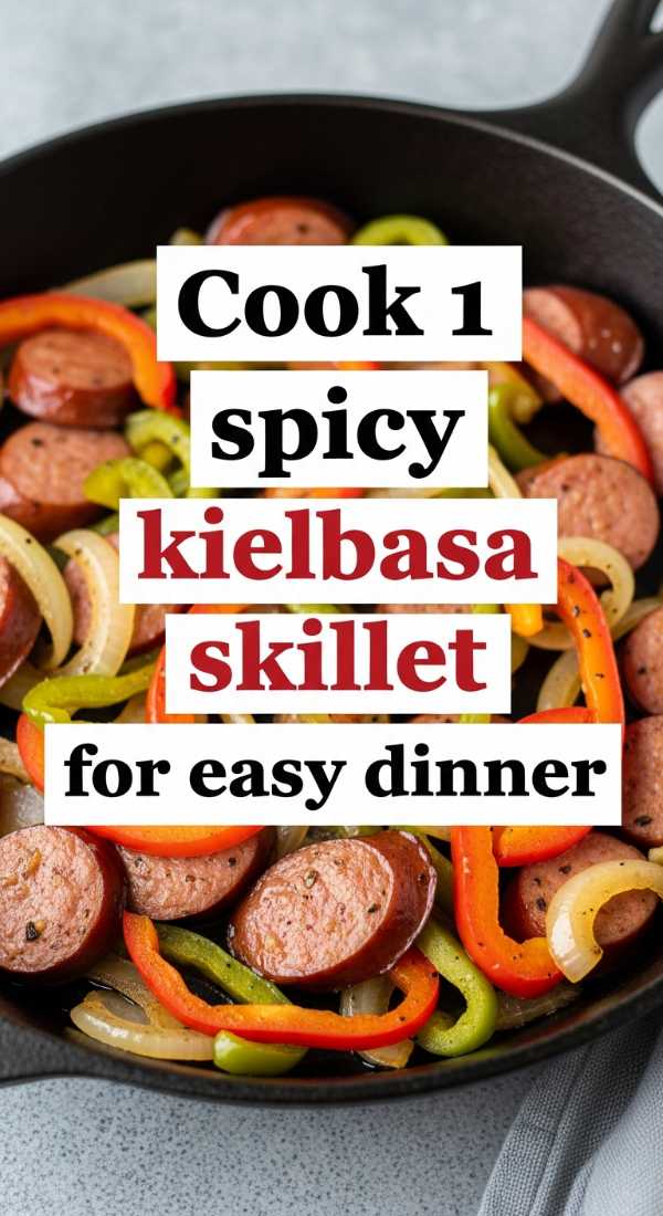 Cook 1 Spicy Kielbasa Skillet For Easy Dinner 69ec86e042f4e