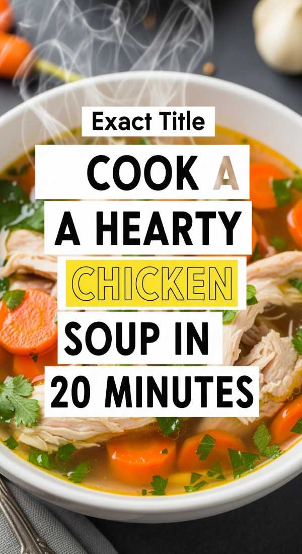 Cook A Hearty Chicken Soup In 20 Minutes 69e21f0abb7e7