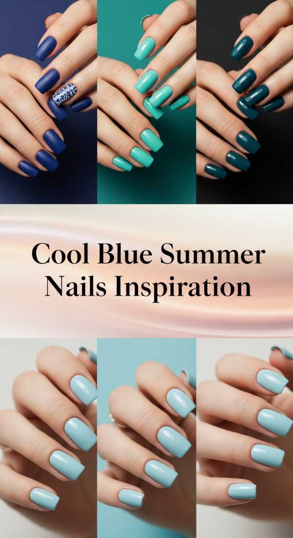 Cool Blue Summer Nails Inspiration 69e757b819441