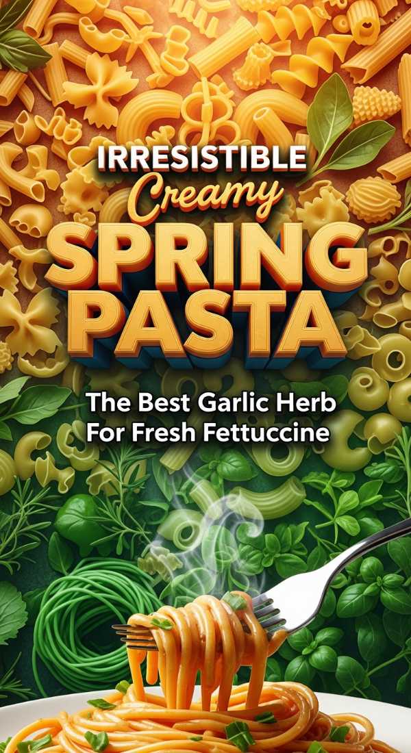Creamy Garlic Herb Sauce For Fresh Spring Pasta 69dde7be40e29