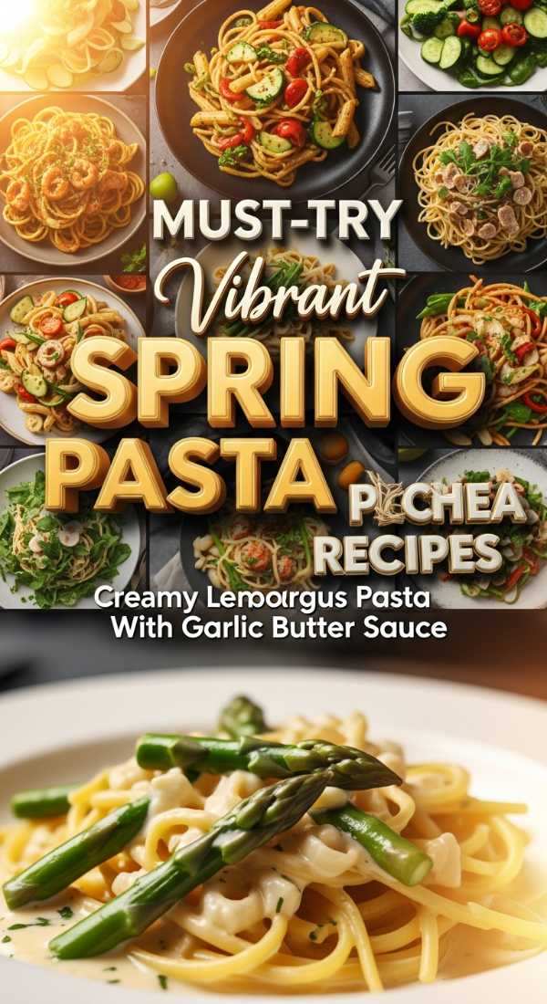 Creamy Lemon Asparagus Pasta With Garlic Butter Sauce 69ef01422b866