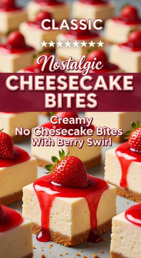 Creamy No Bake Cheesecake Bites With A Luscious Berry Swirl 69eb0f32f2619