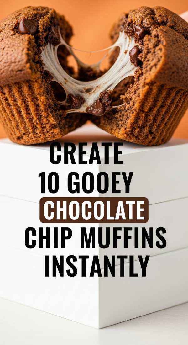 Create 10 Gooey Chocolate Chip Muffins Instantly 69ef4699e4ff8