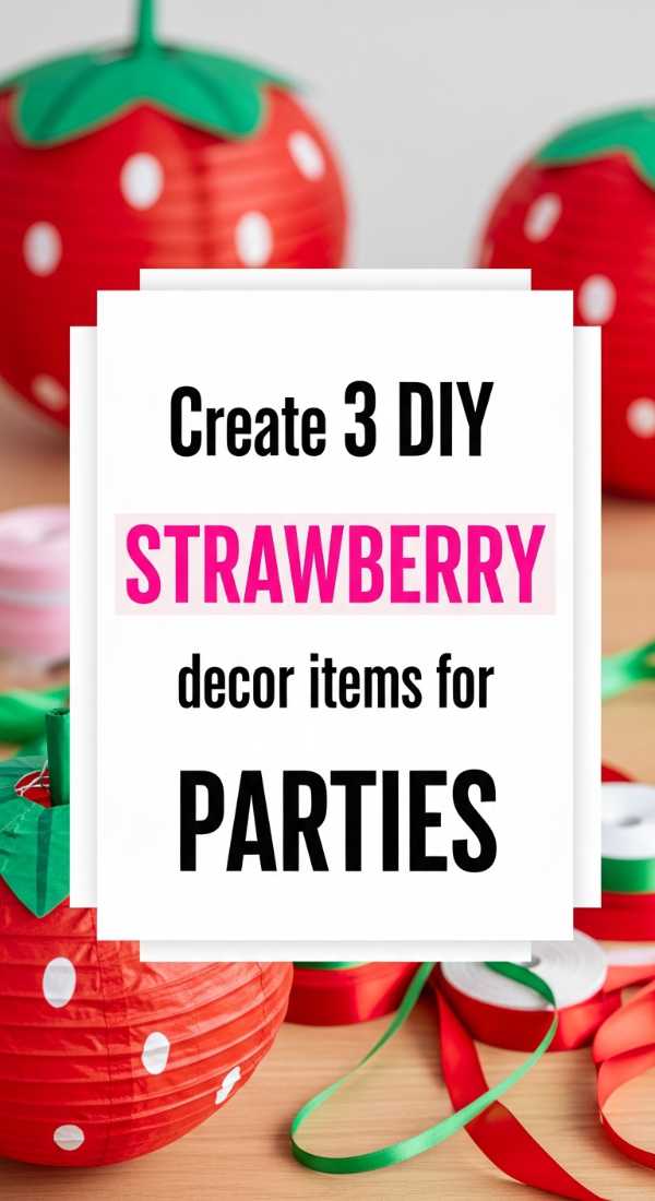 Create 3 Diy Strawberry Decor Items For Parties 69f1a9393ca85