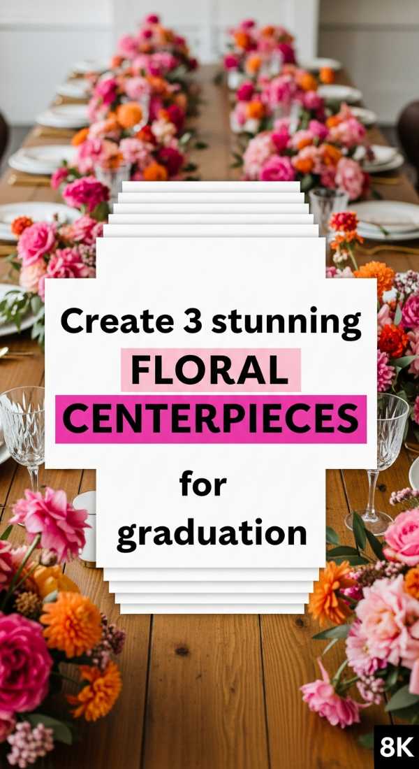 Create 3 Stunning Floral Centerpieces For Graduation 69ee54ea55c6b
