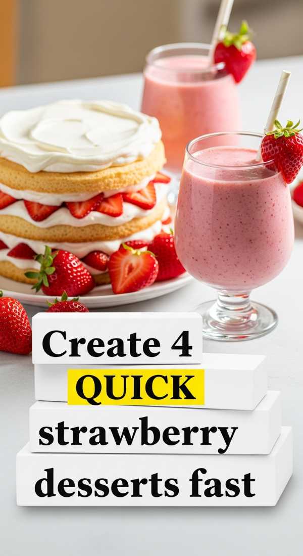 Create 4 Quick Strawberry Desserts Fast 69edfa992ba4f