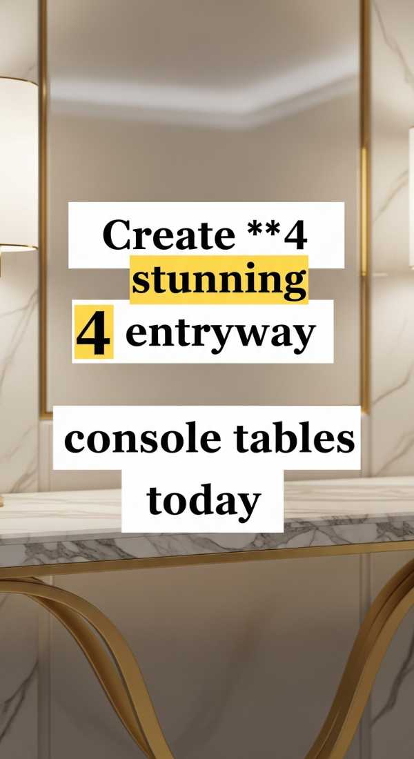 Create 4 Stunning Entryway Console Table Ideas Today 69e6498ce2f2e