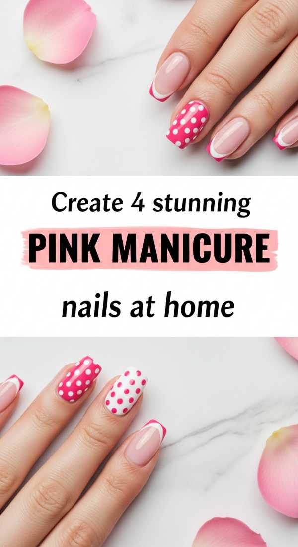 Create 4 Stunning Pink Manicure Nails At Home 69ed0aa32771d