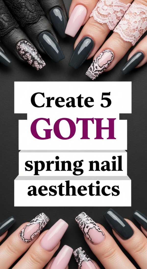 Create 5 Goth Spring Nail Aesthetics 69e3c077d85e5