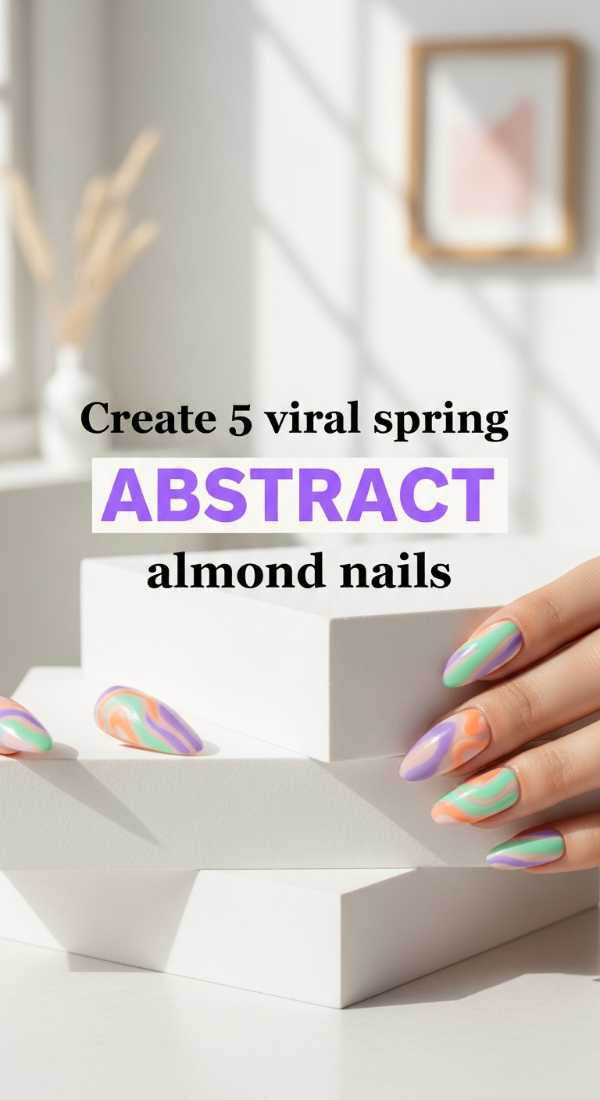Create 5 Viral Spring Abstract Almond Nails 69e78034c556b