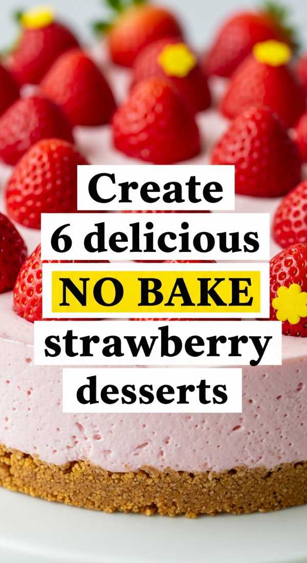 Create 6 Delicious No Bake Strawberry Desserts 69e8557c56314