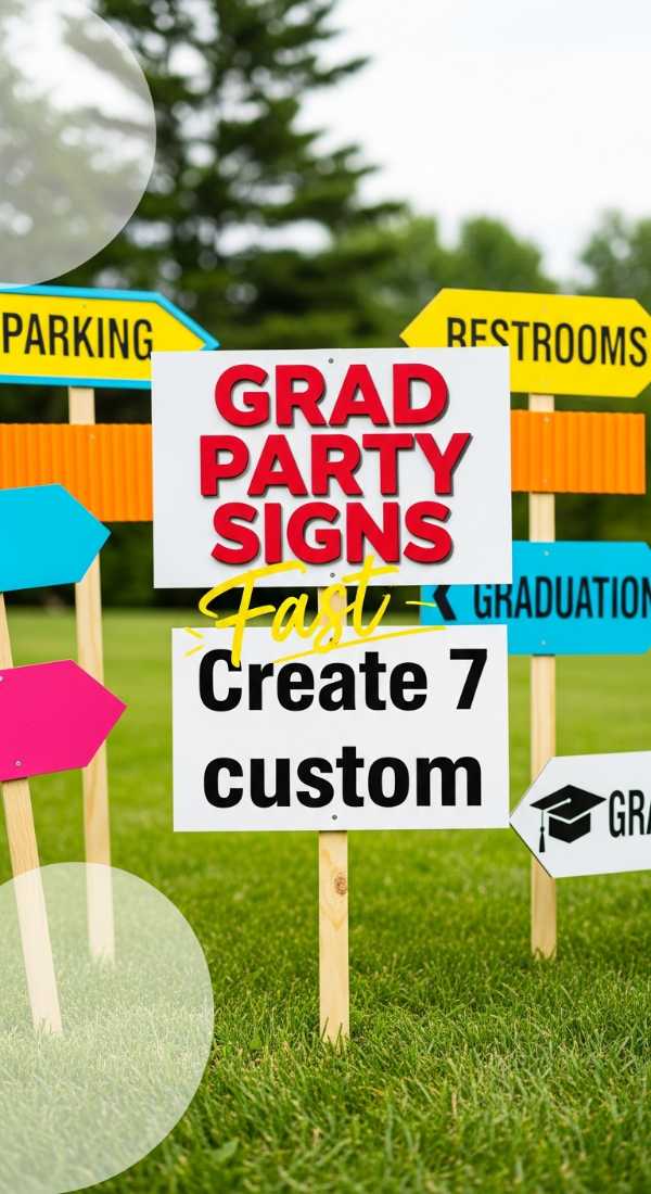 Create 7 Custom Grad Party Signs Today 69f2f0d734ea2