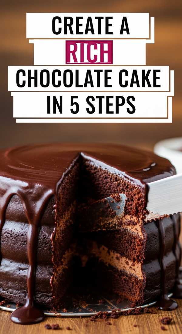Create A Rich Chocolate Cake In 5 Steps 69eb7e215637f