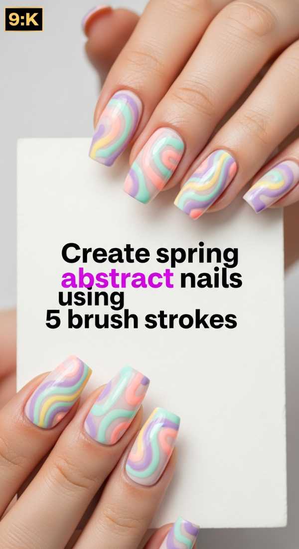 Create Spring Abstract Nails Using 5 Brush Strokes 69efb15cf103b