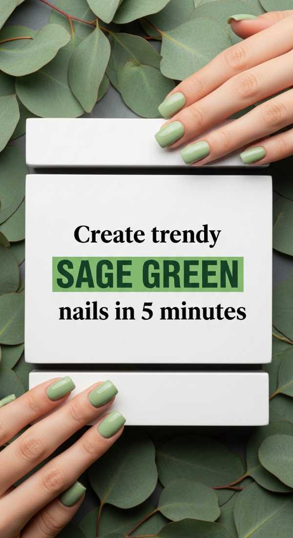 Create Trendy Sage Green Nails In 5 Minutes 69e7801ccbdea