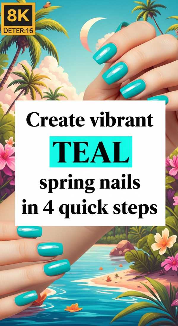 Create Vibrant Teal Spring Nails In 4 Quick Steps 69e6615e1cb90