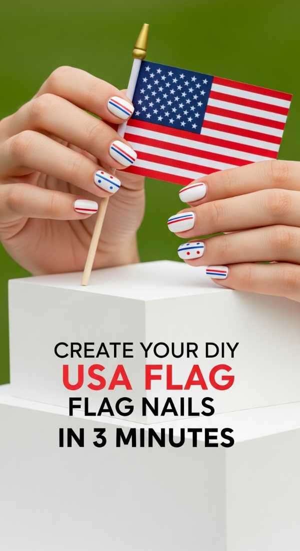 Create Your Diy Usa Flag Nails In 3 Minutes 69e5250a5f71a