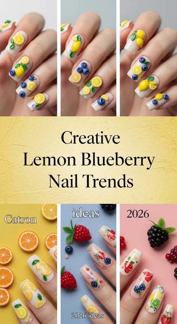 Creative Lemon Blueberry Nail Trends 69ef3c793df8e