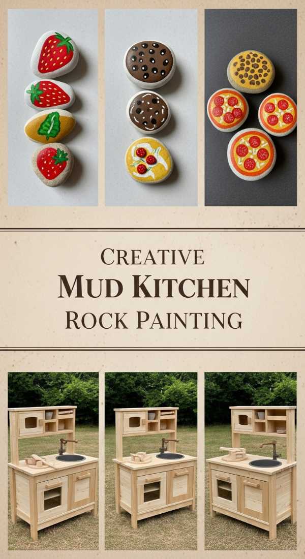 Creative Mud Kitchen Rock Painting 69df43ce2c0ee