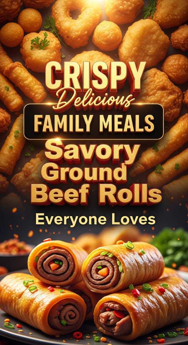 Crispy Delicious Family Meals Savory Beef Rolls