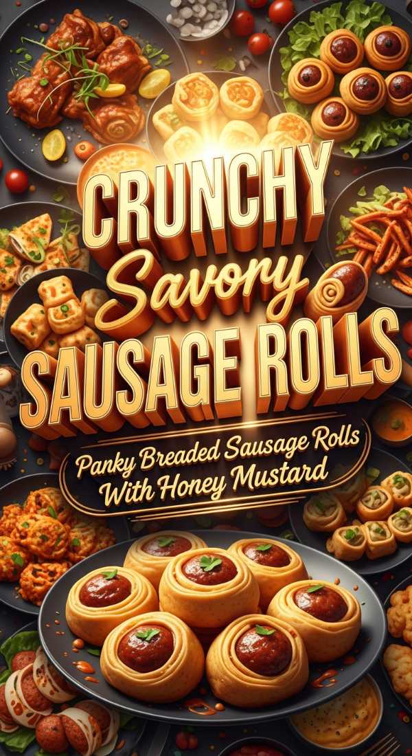 Crispy Panko Breaded Sausage Rolls With Honey Mustard 69ee41fa6f3ec