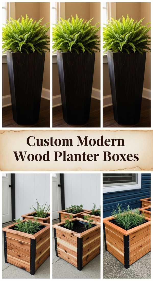 Custom Modern Wood Planter Boxes 69ea60b467683
