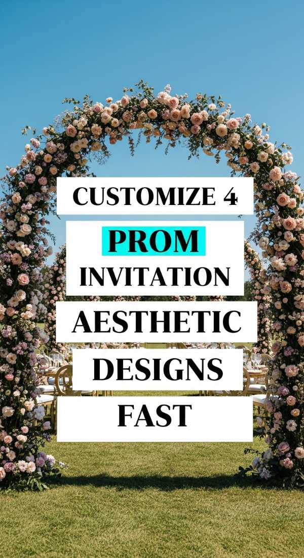 Customize 4 Prom Invitation Aesthetic Designs Fast 69e9fe697343f