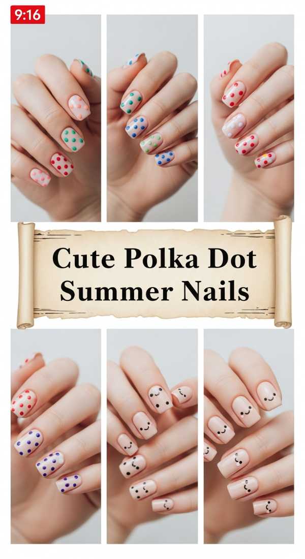 Cute Polka Dot Summer Nails 69ef94d904df1