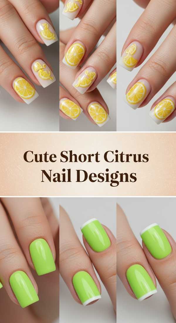 Cute Short Citrus Nail Designs 69ee4180b3103
