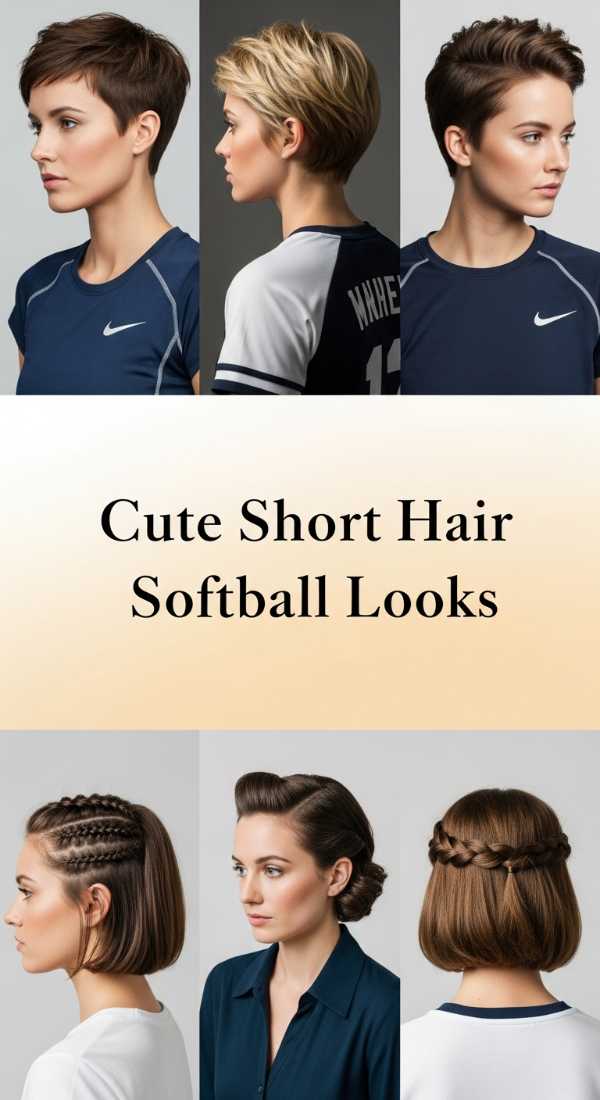 Cute Short Hair Softball Looks