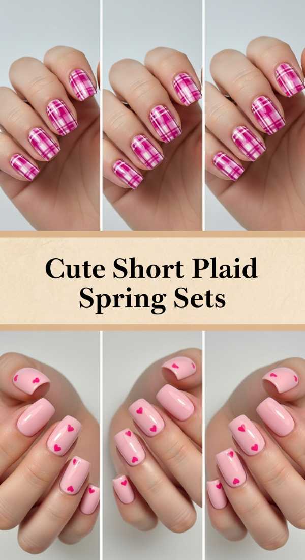 Cute Short Plaid Spring Sets 69f24963037ca