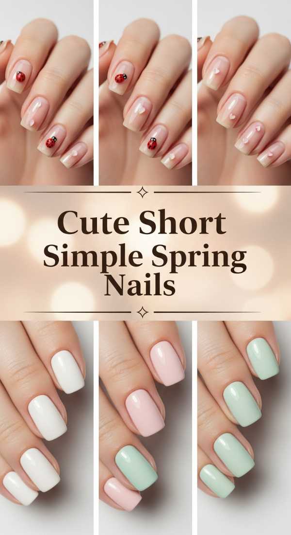 Cute Short Simple Spring Nails 69f32b9bd29fb